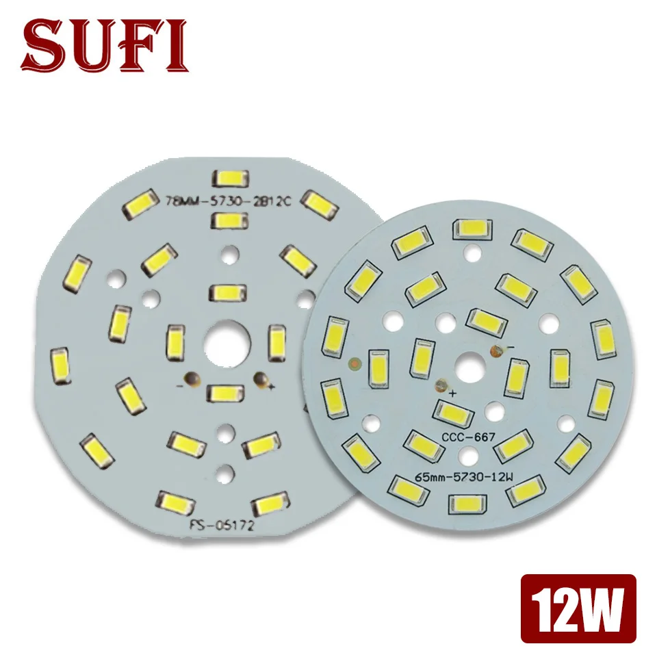 10pcs 12W LED Chip SMD 5730 Constant Current 280-300mA Input Light Bead With Aluminum Plate Base 60mm 100mm For LED Lamp Bulb