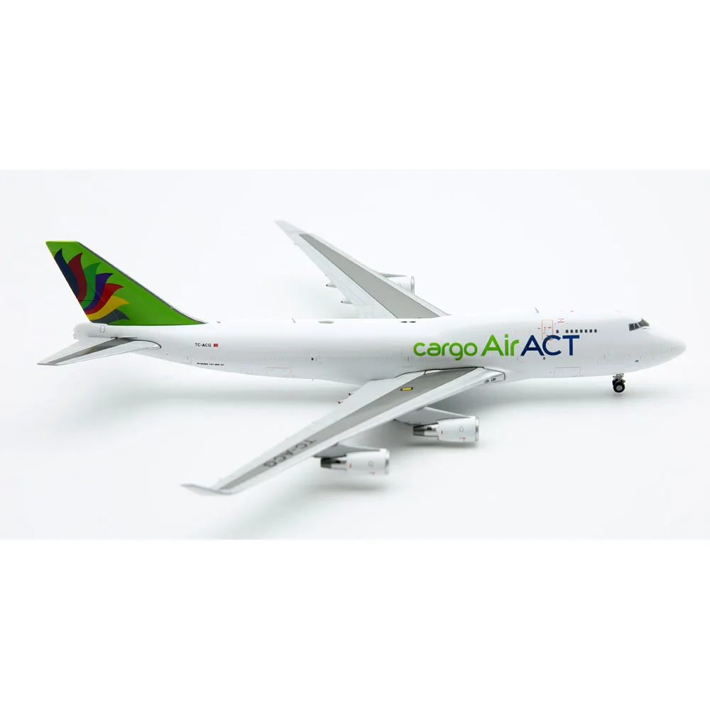 1:400 Alloy Collectible airplane JC Wings LH4245 ACT Airlines Cargo Boeing B747-400 Diecast Aircraft Jet Model TC-ACG With Stand