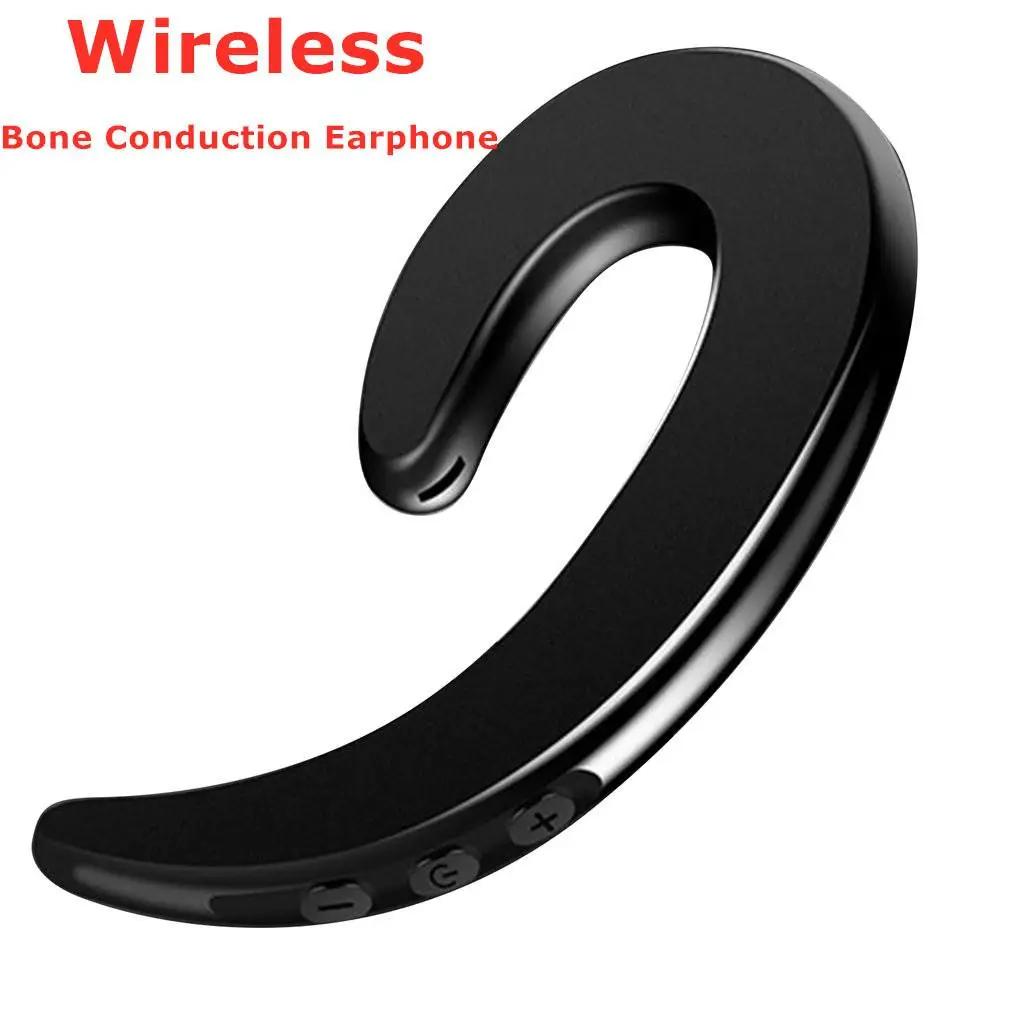 Bone Conduction Wireless Earphone with Microphone Sport Driving Earbud Over The Ear Headset Stereo Bluetooth-compatibe Ear Hook