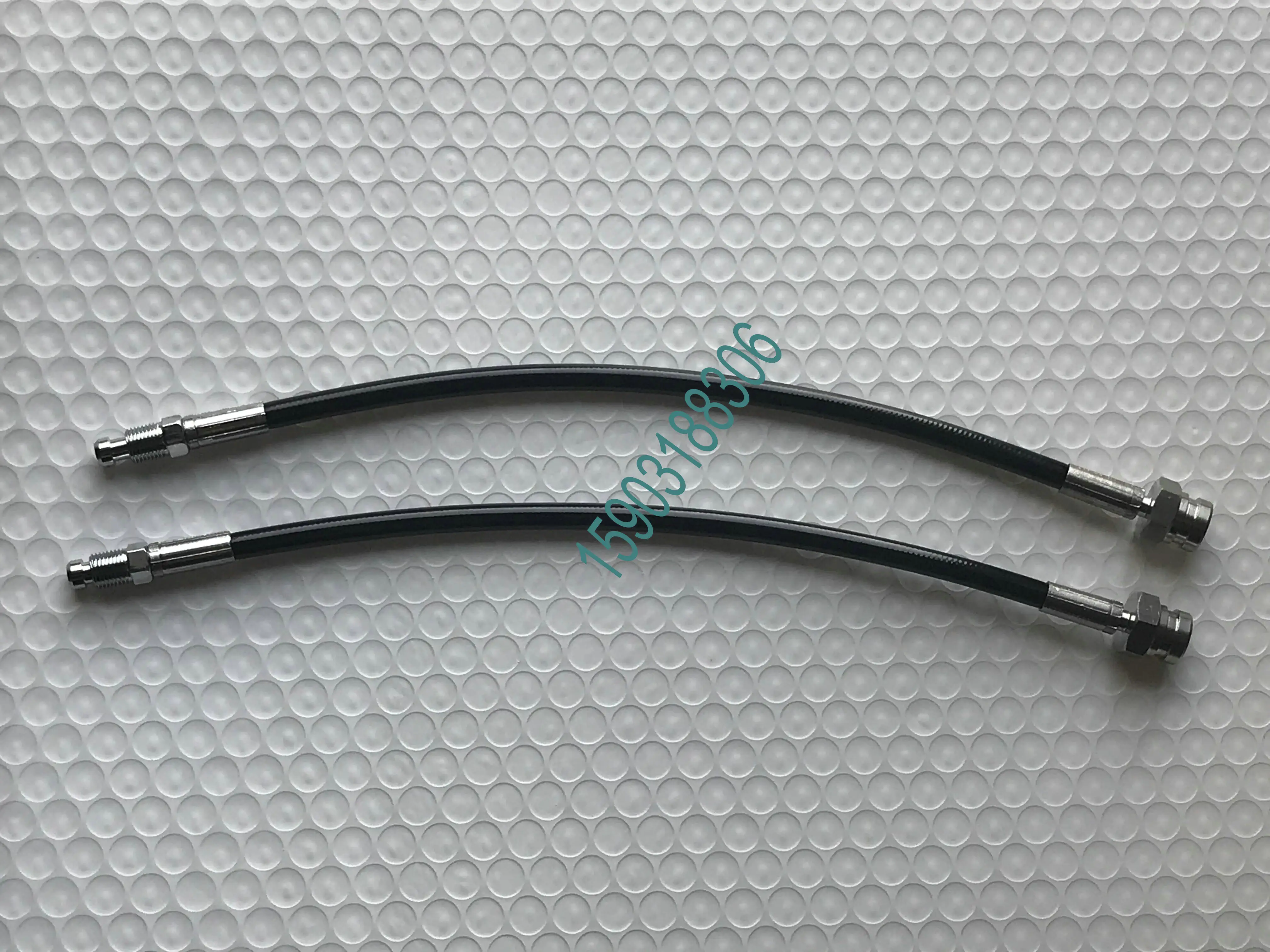 PU Covered Motorcycle Brake Oil Hose Line Stainless Steel Braided PTFE Pipe With Convex Hexagonal Joint And Outer Filament