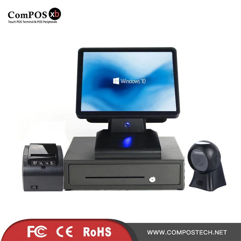 

ComPosXb 15 inch touch screen all in one PC cPOS terminal with QR code scanner