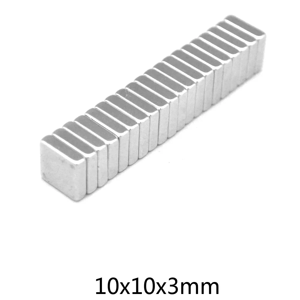 

10/20/50/100/150/200PCS 10x10x3 Square Strong Powerful Magnets 10x10x3mm Sheet Rare Earth Neodymium Magnet N35 10*10*3 mm