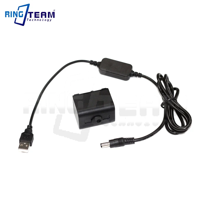 USB to DC 5525 Male Cable + NP-FV70 Dummy Battery NP-FV70 DC Coupler for Sony HDR-PJ50E TD10E VG10E CX150E CX350E CX550E