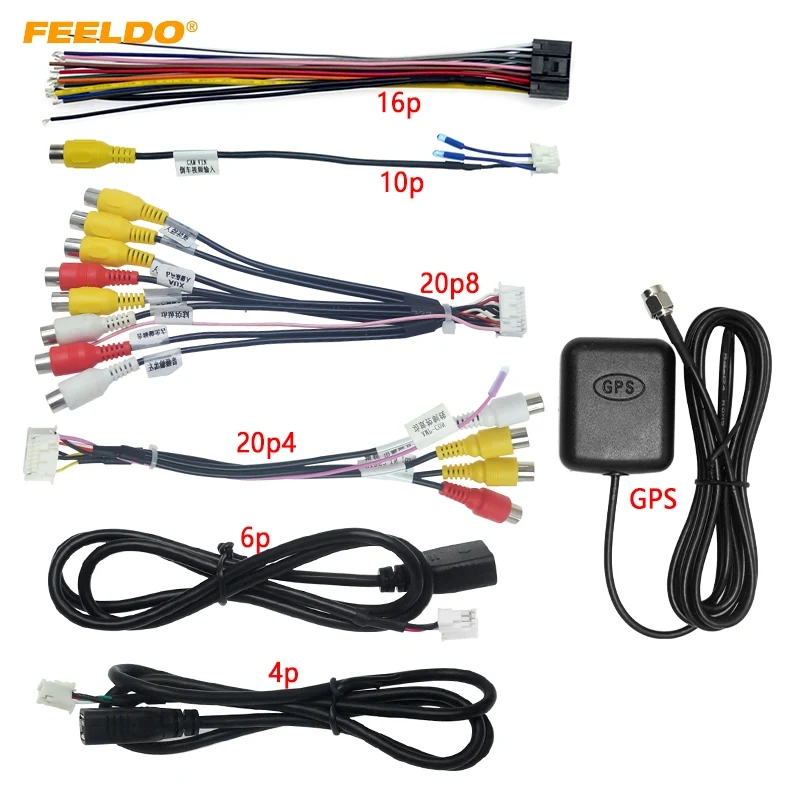 

FEELDO Car Head Unit Stereo Wire Harness Kits Compatible For XY AUTO Android Solution Interface （Optional）