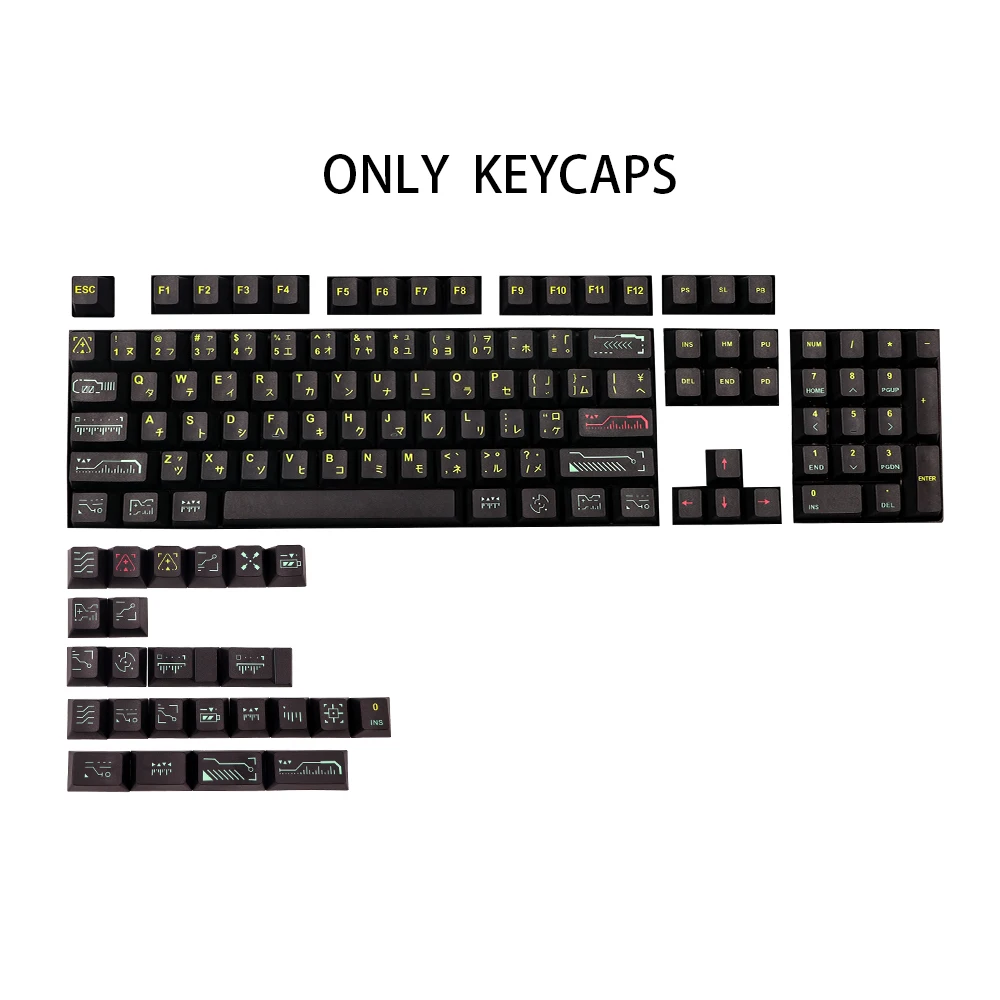 

128Keys Awaken Cherry Profile PBT Key Caps For MX Switch GK61 GK64 84 TKL87 96 108 Keyboard Dye Sublimation Key Cap iso Keycap