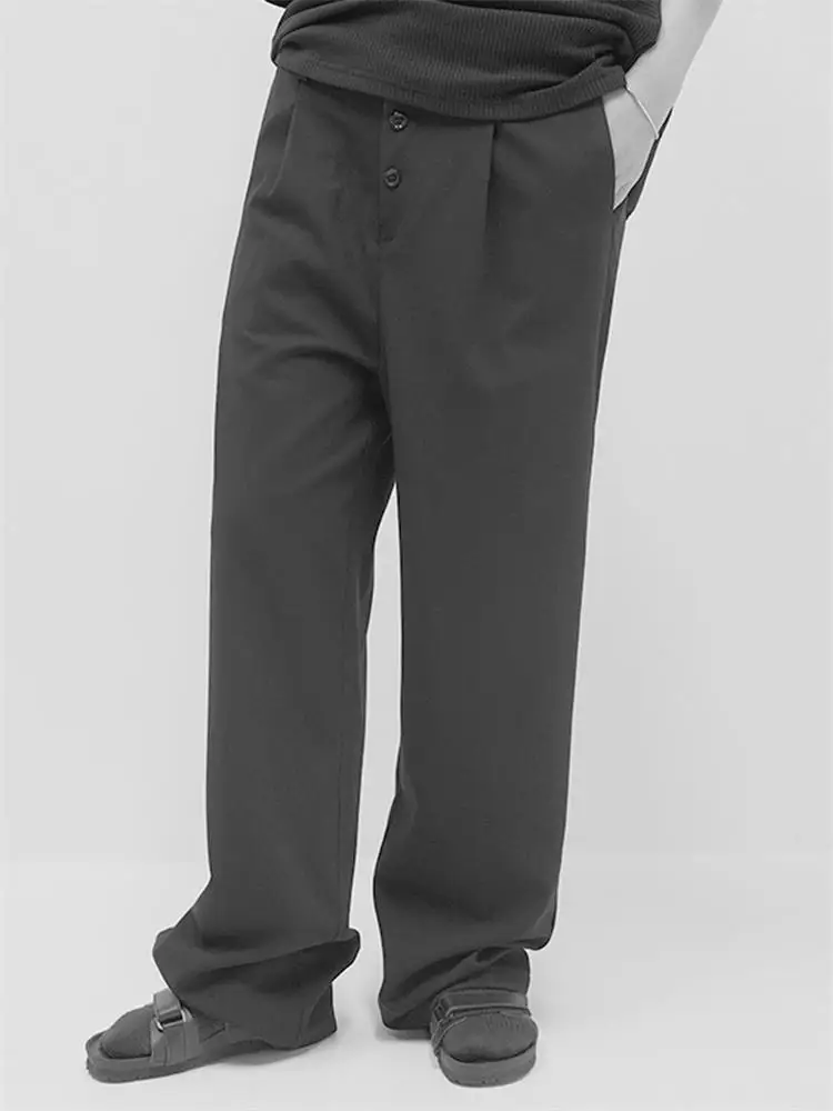 Men's Suit Pants Straight Pants Spring And Autumn New British Dark Mature Leisure Simple Large Pants