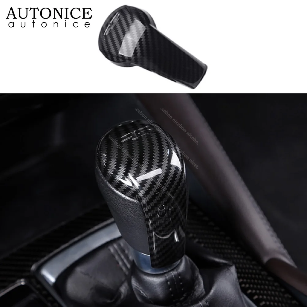 Carbon Fiber Color ABS Gear Shift Knob Cover trim fit For Mazda 3 Mazda 6 Mazda2 CX5 CX3 CX8 CX9 CX-3 CX-5 CX-8 CX-9 2014-2018