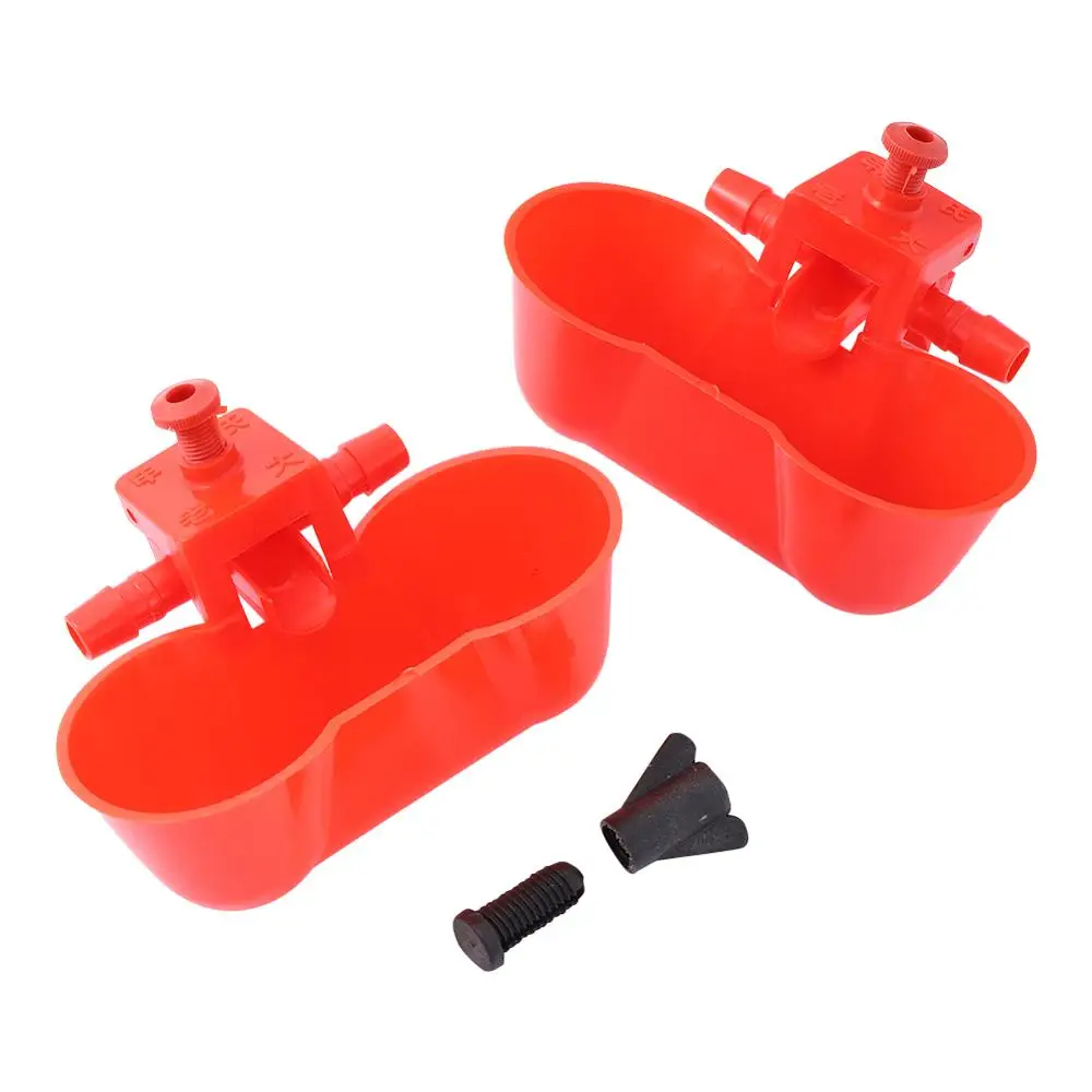 Image of 5/10/20Pcs Vogel Trinker Schüssel Wasser Fütterung für Taube Wachtel Automatische Huhn Trinken Doppel Tassen mit Schrauben vogel Feeder