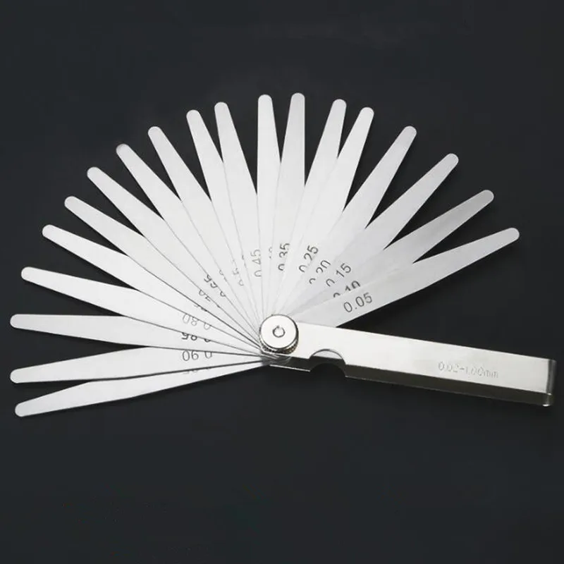 

0.04-0.88mm 32pcs Blade Thickness Gap Metric Filler Precision Stainless Steel Feeler Gauge Thickness Measuring Probes Tool