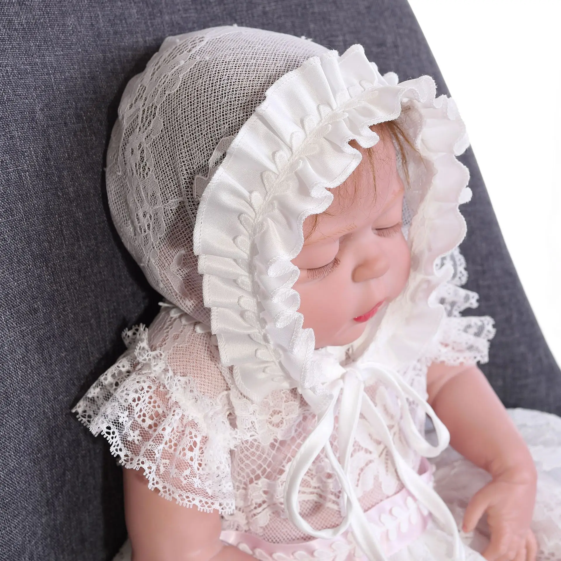 1 Year Birthday Dress for Baby Girl & Hat Knee Length Lace Weddings Summer Vestido Newborn to 24Month Baby Clothes OBF204013