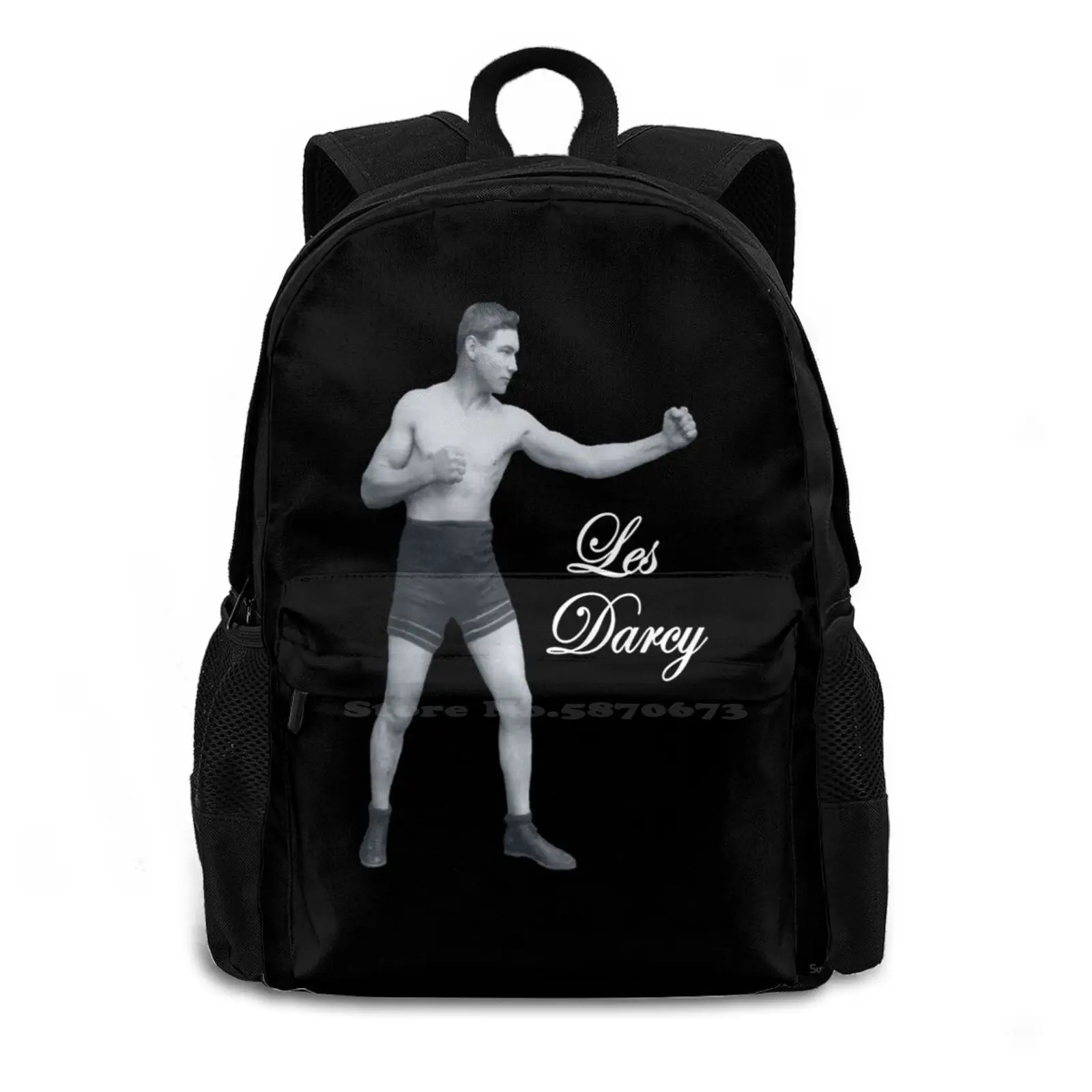 Boxer , Les Darcy School Bags Travel Laptop Backpack Les Darcy Boxer Australian Boxing Champion Maitland Kid Mauler World Champ