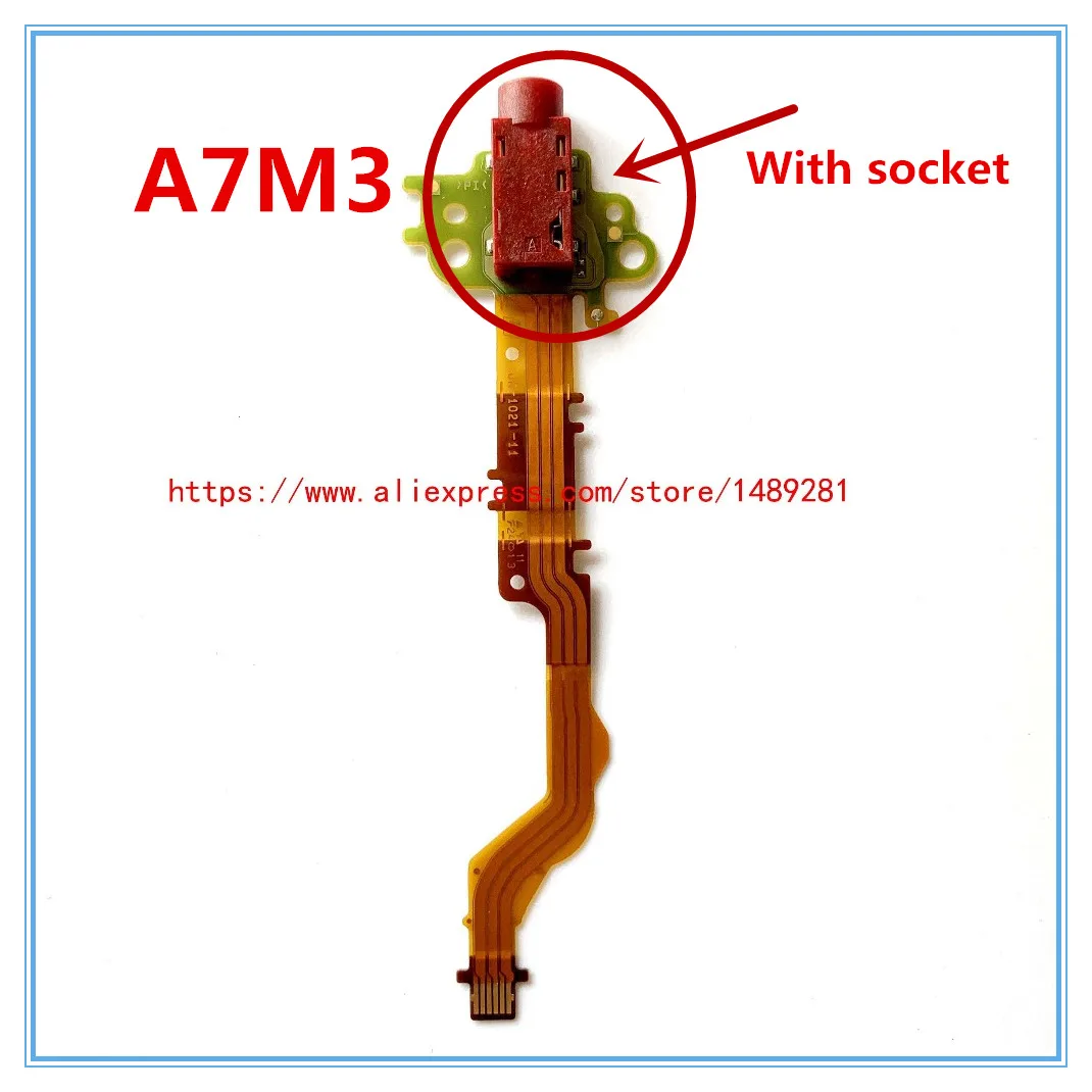 Cabo de interface de microfone Jack, A7III, A7RIII, Flex FPC, A2196478A para Sony A7M3, A7RM3, A73, A7R3, A7 III, A7R III, M3, 3, Novo