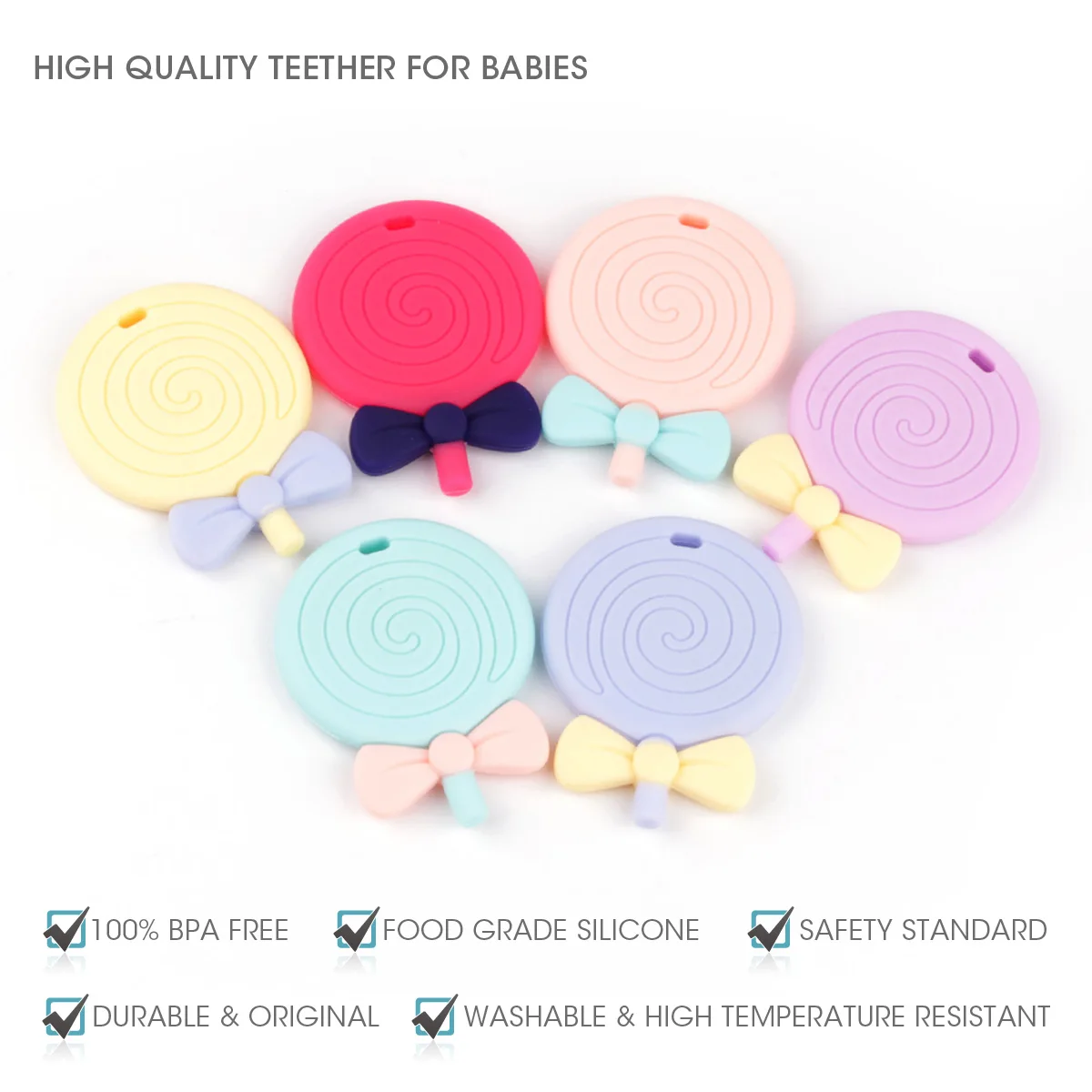 TYRY.HU 1Pc Fruit Silicone Teether Baby Teething Toys BPA Free Silicone Chew Dental Care Nursing Teether Gift For Infant