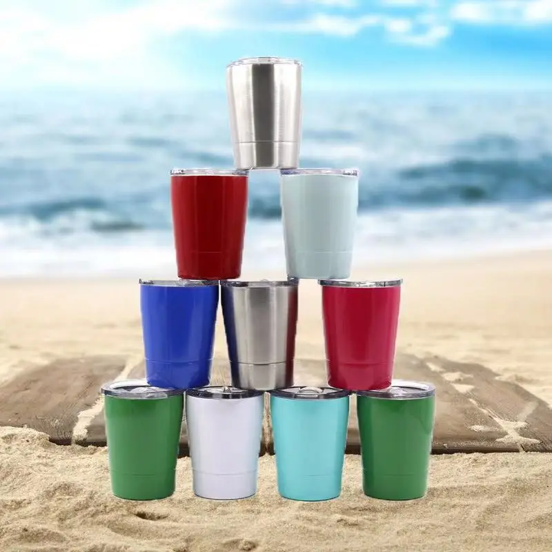 Creative 8OZ insulated milk cup 304 stainless steel outdoor male and female straw cup customization