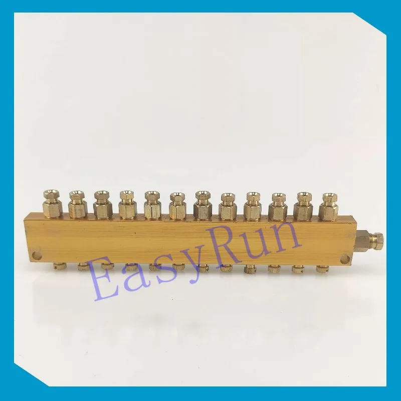 Details about Brass 12 Way Adjustable Lube Oil Grease Distributor Valve Manifold Block Centra