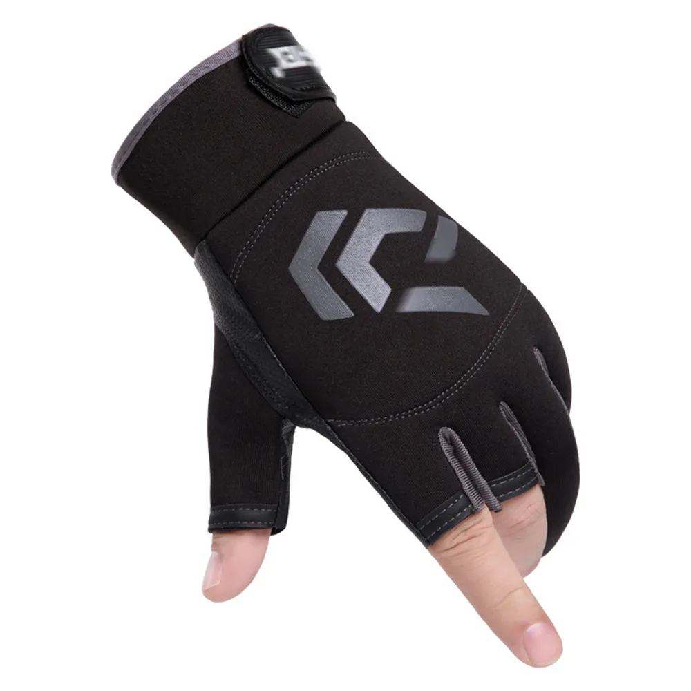 Rękawice wędkarskie muchowe Outdoor 3 Fingers Cut rękawice Woterproof akcesoria wędkarskie Outdoor Hiking antypoślizgowe rękawice wędkarskie SBR