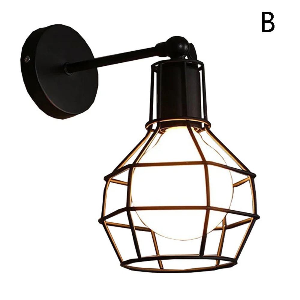 Industrial Vintage LED Wall Light Retro Loft Wall Lamps E27 Iron Lampshade Cage Guard Sconce Indoor Lights Lighting Wandlamp