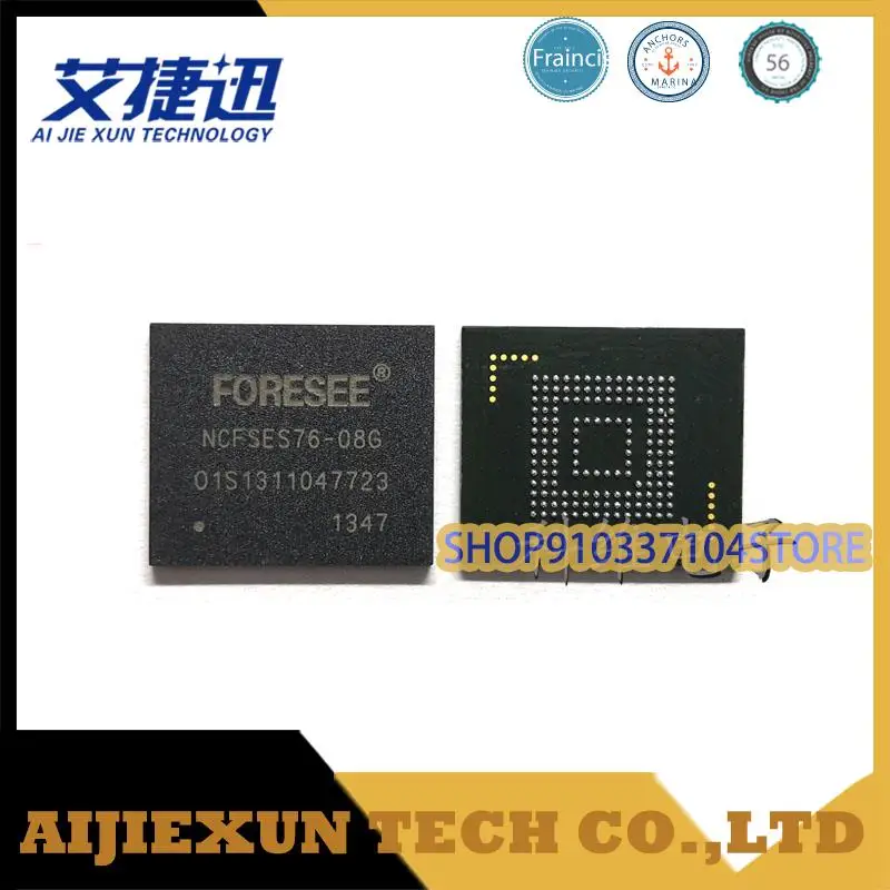 

2pcs/lot NCFSES76-08G 8G Flash 153BGA memory IC chips new and origianl