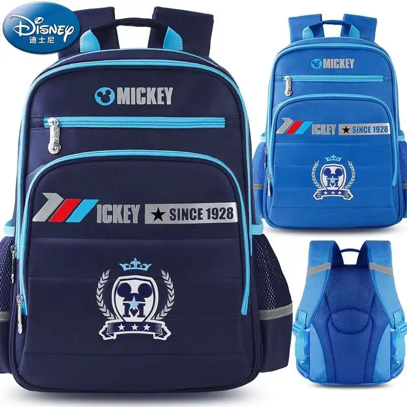 Disney mochila escolar mickey para meninos, mochila ortopédica casual para estudantes de 8-12 anos de idade 1-3, presentes para crianças adolescentes