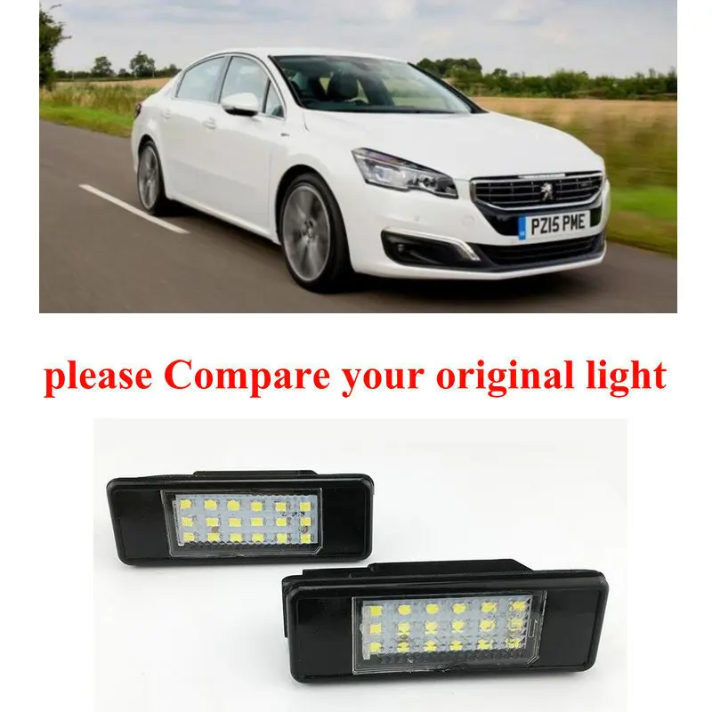 

Car Accessories Special Car License Plate Lamp For Peugeot 508 4d 5d sw 2011-2014 car products canbus error free