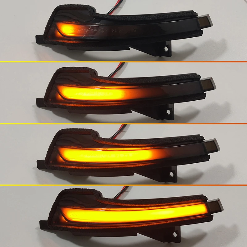 For Ford Mustang 2015-2022 Sequential Rear View Mirror Indicator Blinker LED Turn Signal Lights Strips Kit