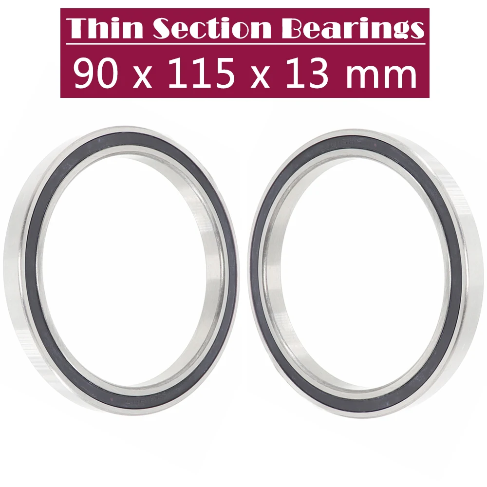 6818 2RS Bearing ( 2 PCS ) 90*115*13 mm Metric Thin Section Bearings 61818 RS 6818RS