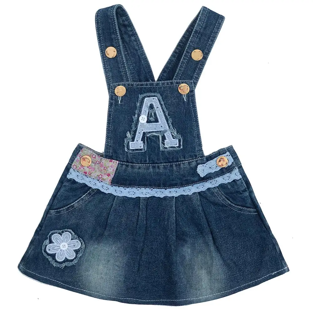 

1-5Years Little Girls Children Kids Baby Girls Rompers Jumpsuit Denim Strap Skirt