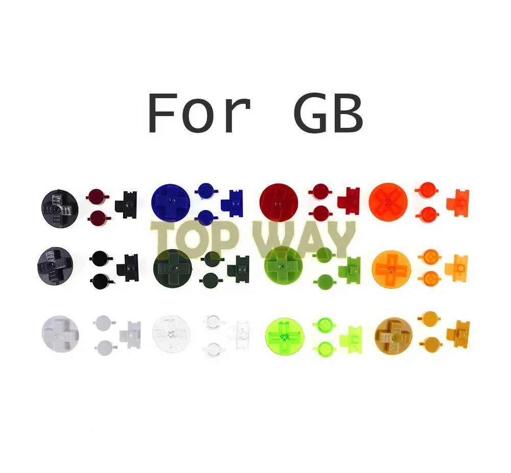 

100sets Multi-Color Buttons for Gameboy Classic GB Keypads for GBO DMG DIY for Gameboy A B buttons D-pad