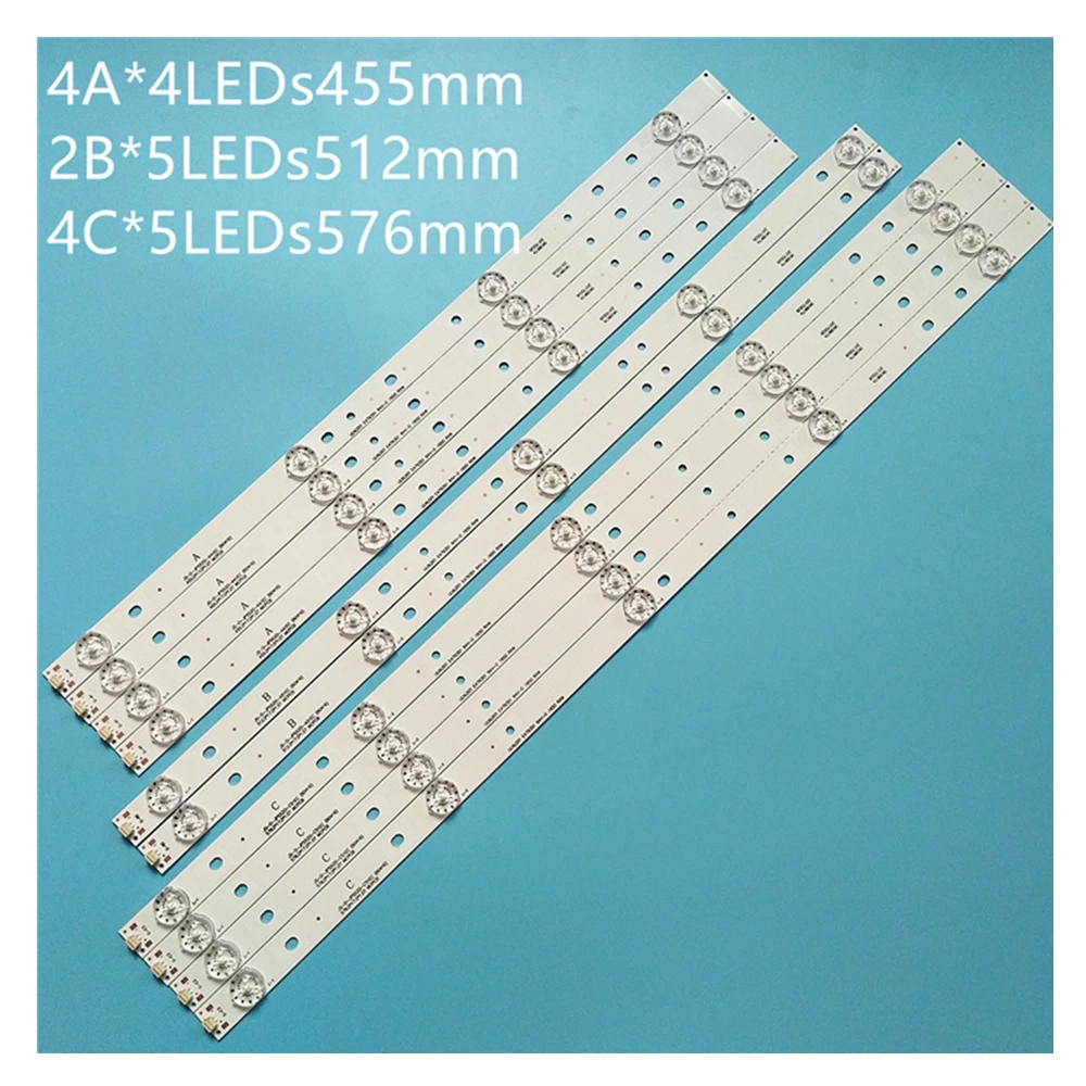 

LED Backlight strip 5/4 lamps For AKAI 55'' TV AKTV551 JS-D-JP5520-A41EC B51EC C51EC (60416) MS-L0956