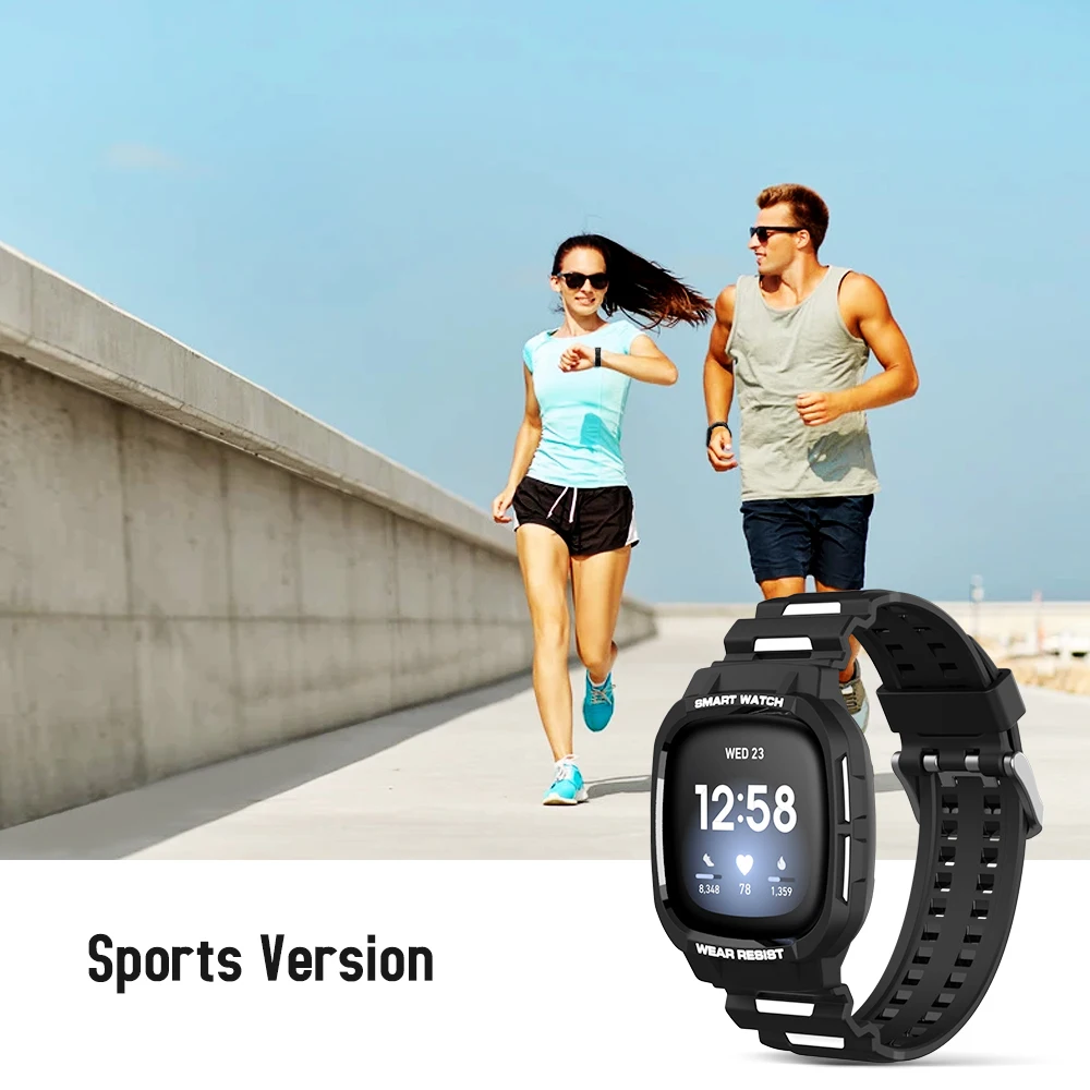 2021 Case Strap for Fitbit Versa 3 TPU Cover Smart Watches Cover TPU Shell for Fitbit Versa 3 Protector SIKAI Sport Accessories