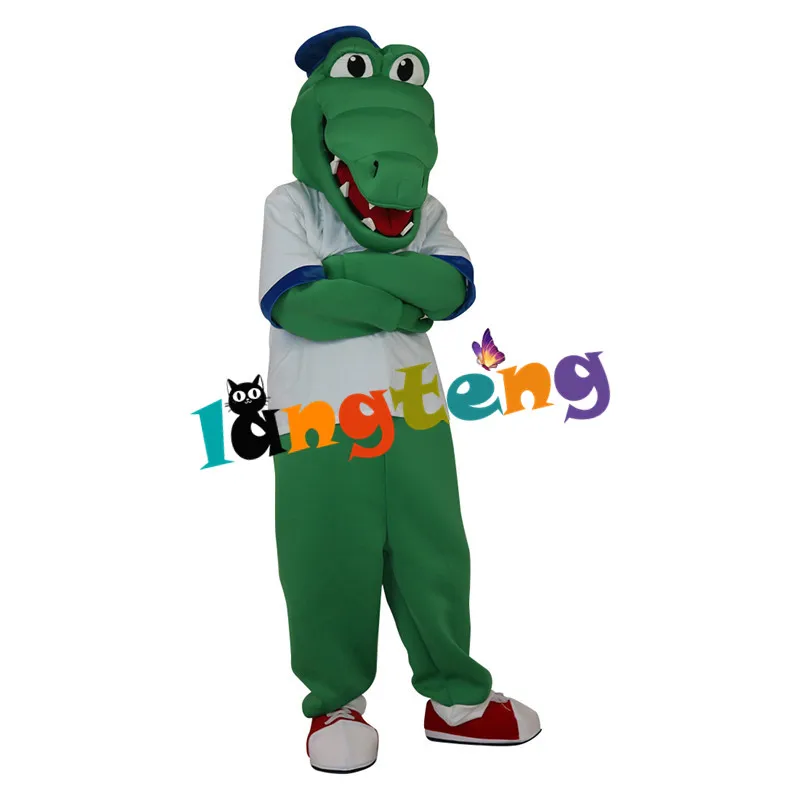 

844 Green Crocodile Alligator Costume Mascot Kids Adult Cosplay Cartoon Character