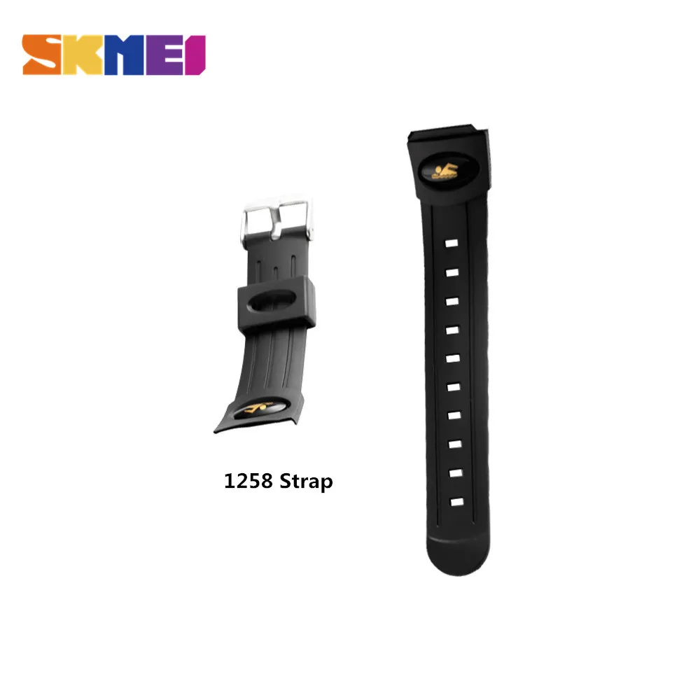 SKMEI 1266 1548 1068 1258 1219 1251 Brand Original Black Wrist Silicone Strap For Men Watches