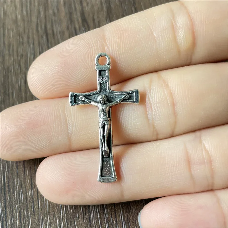 JunKang 20pcs Alloy Retro Religious Belief Pendant DIY Bracelet Necklace Jewelry Connector Making Accessories