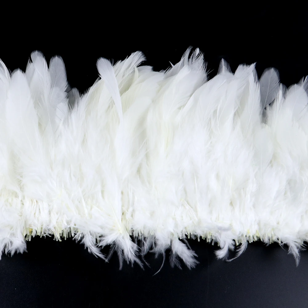 WCFeatherS 800-1000PCS Natural White Rooster Saddle Feathers Fly Tying Material DIY Jewelry Decorative Plume Wholesale