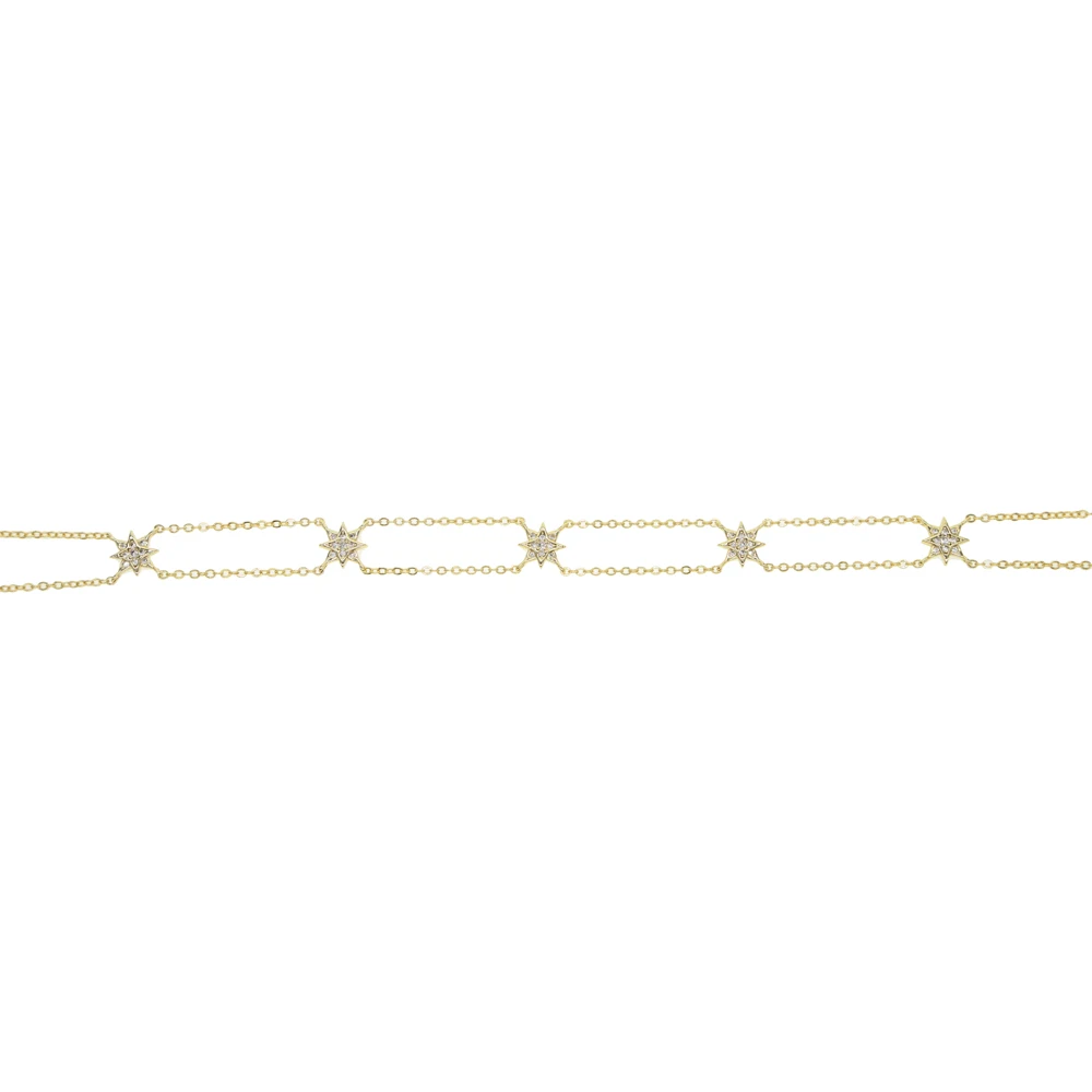 Moonstones CZ Station Jewelry Chain Elegant Women Stunning Lovely Necklace Fashion Modern Faced Stone Chic Necklaces