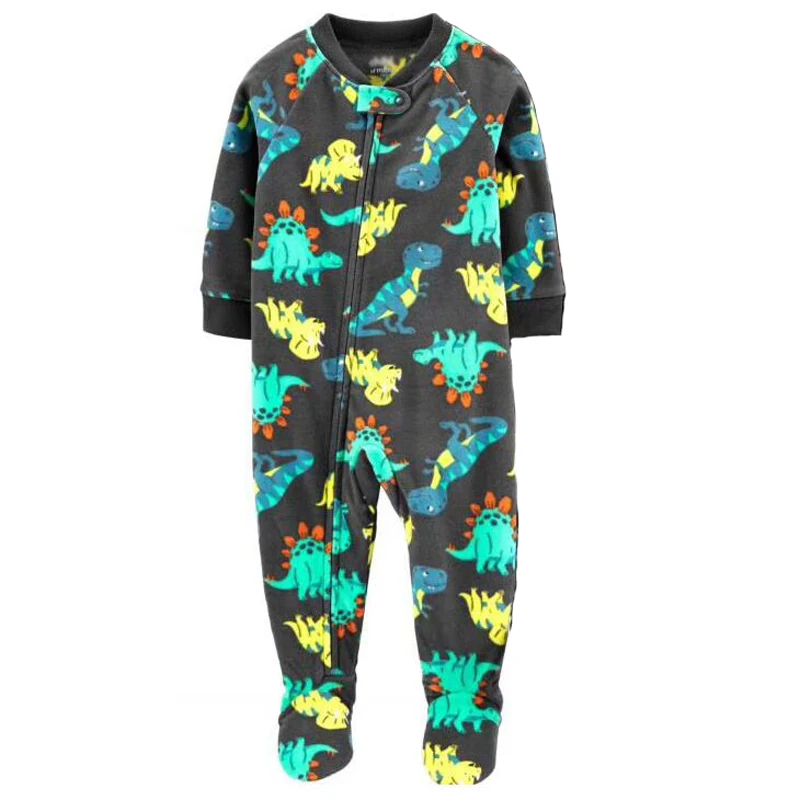 Children\'s jumpsuits for 2-4 years old, pajamas for boys and girls, baby polar fleece jumpsuits, and three children\'s pajamas.