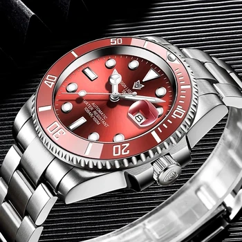 2023 wristwatch men mechanical automatic stainless steel 100ATM dive watch top brand luxury mens watches Reloj Hombre