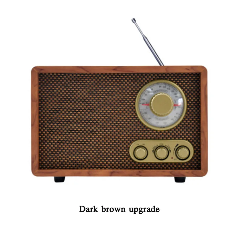 Retro desktop radio FM/AM bluetooth radio two dual-band antique wooden old-fashioned semiconductor household speakers