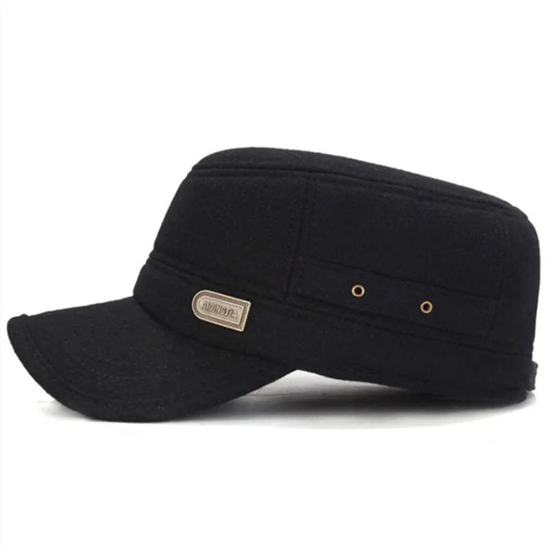 SILOQIN Mùa Đông Dày Ấm Quân Quân Đội Nón Lạnh Chống Tai Mũ Lưỡi Trai Nam Dẹt Mũ Nón Snapback Bố Nón đơn Giản Mũ Lưỡi Trai Thể Thao