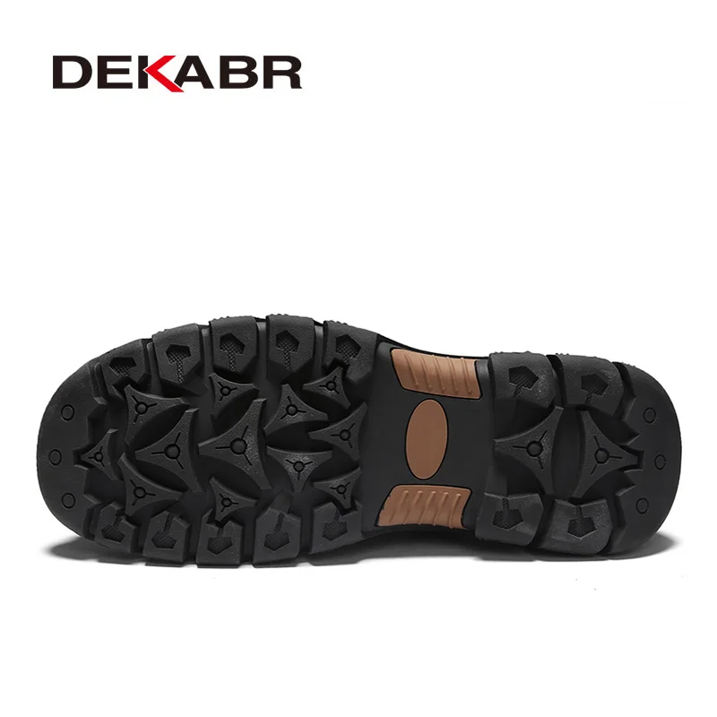 DEKABR Handmade Men Oxford Shoes Retro Leisure Genuine Leather Casual Flat Shoes Brand Non-slip Dress Shoes Vintage Tooling