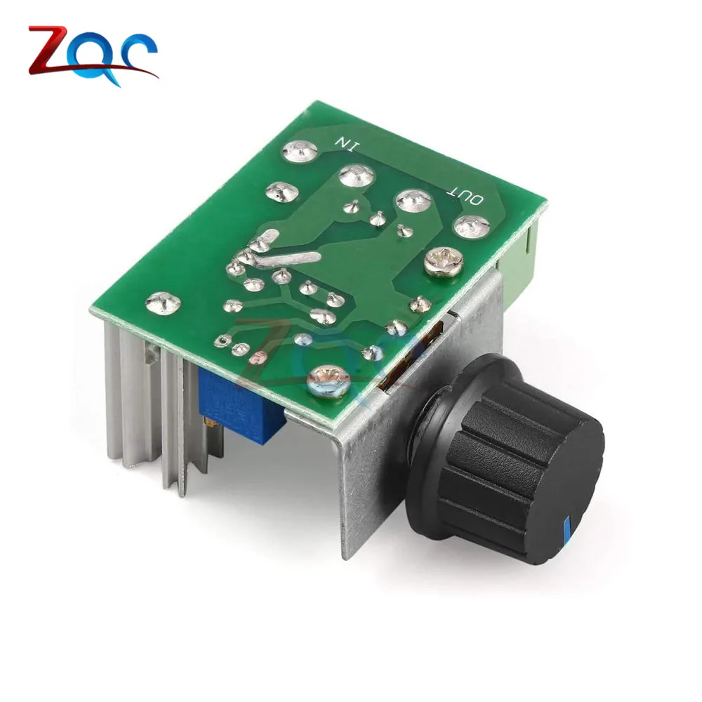 AC 220V 2000W Adjustable Motor Speed Controller Thermostat Dimmer LED Dimming SCR Electronic Voltage Regulator Module