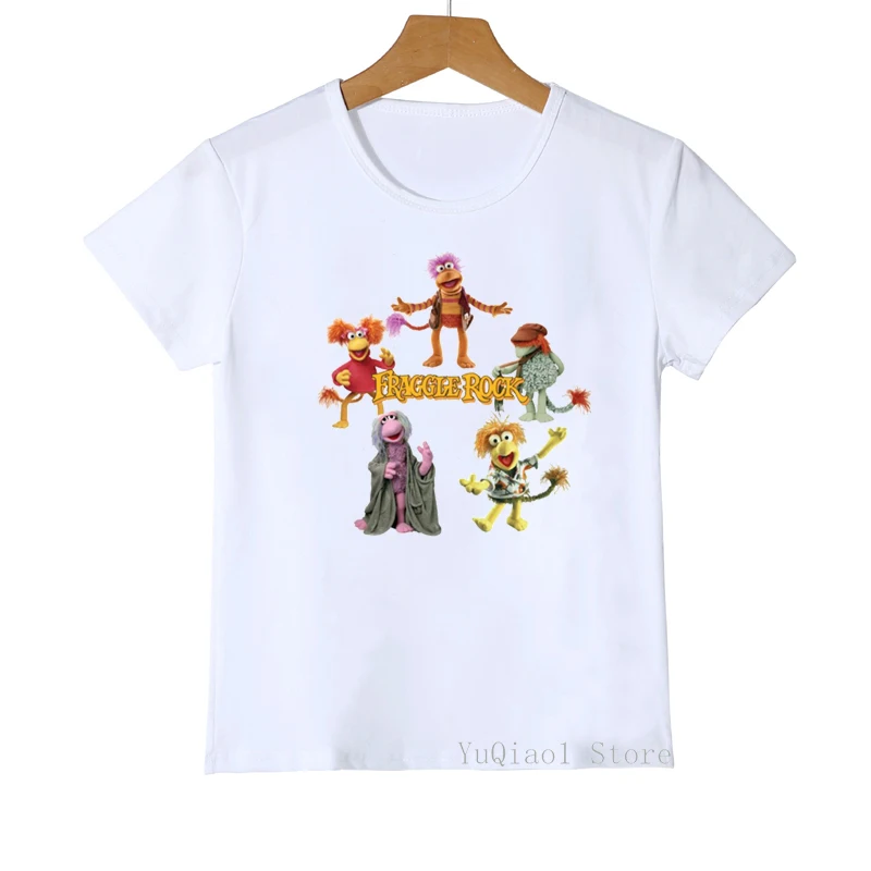 Funny Fraggle Rock Cartoon Print Tshirt Girls/Boys Kids Clothes Harajuku Kawaii Children Clothing Summer Fashion T Shirt Tops