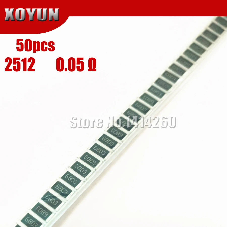 

50PCS 2512 SMD Resistor 1% 1W 0.05R 0.05 ohm 50mR R050