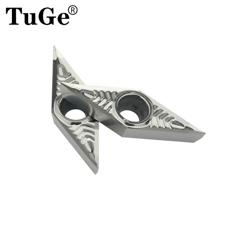 VCGT160402-AK VCGT160404 R08 R12 Enternalเครื่องกลึงโลหะเครื่องมือแทรกใบมีดหมุนตัดสำหรับอลูมิเนียม/ทองแดง/ไม้