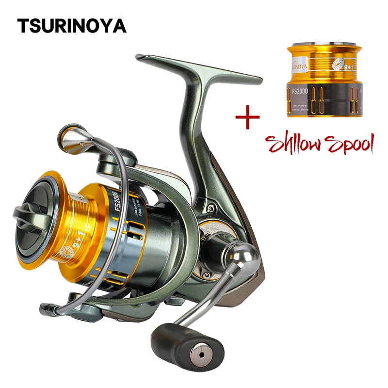 

Tsurinoya FS2000 Metal Spinning Reel 10BB/5.2:1 245gLure Fishing Reel With Spare Spool Carretilha De Pesca Moulinet Peche Wheel