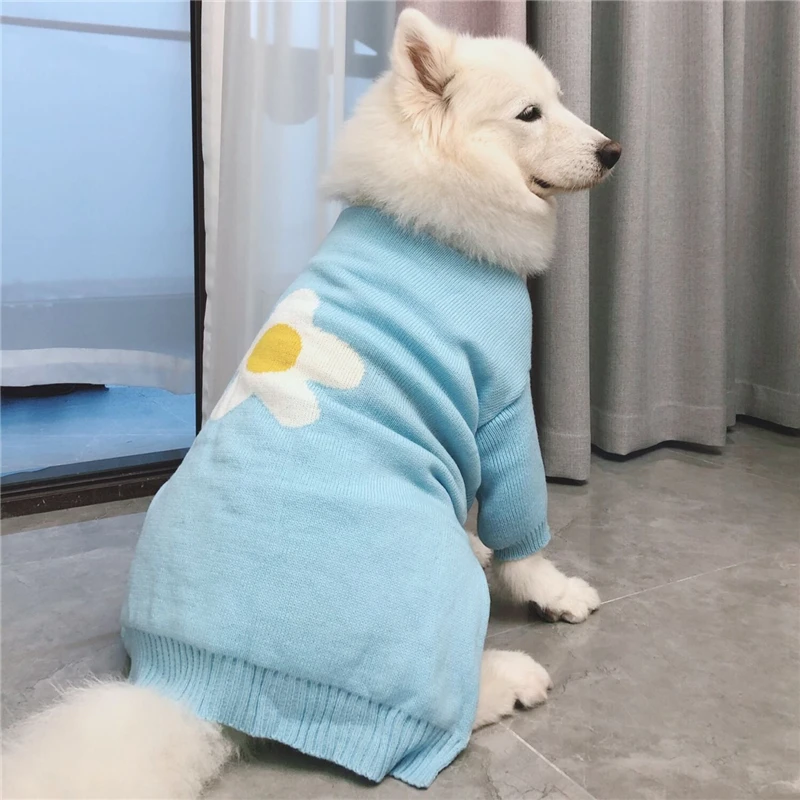 Big Dogs Clothes Winter Sweater For Huge Husky Samoyed