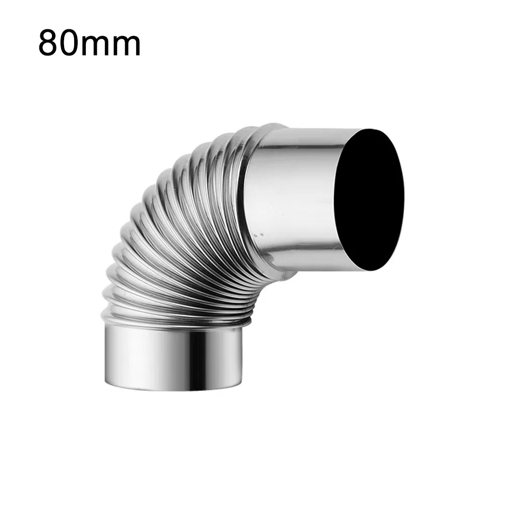 สแตนเลส90องศาข้อศอก Chimney Liner Bend 90 ° Multi Flue ท่อเตาอะแดปเตอร์อะแดปเตอร์ Coupler ข้อต่อท่อร้อน!