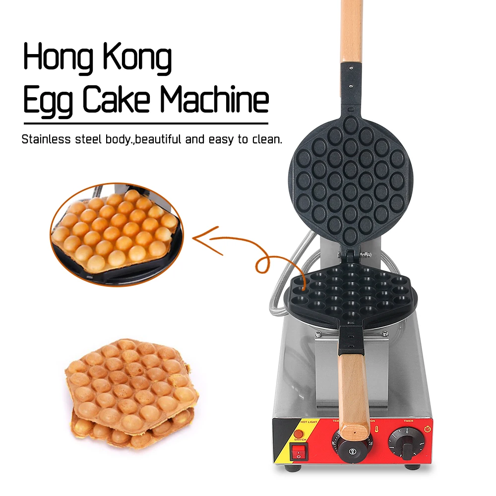 

Electric Egg Bubble Cake Machine Muffin Maker Hongkong Waffle Mould Oven Non-stick Coating Pot Breakfast DIY Commercial or Home