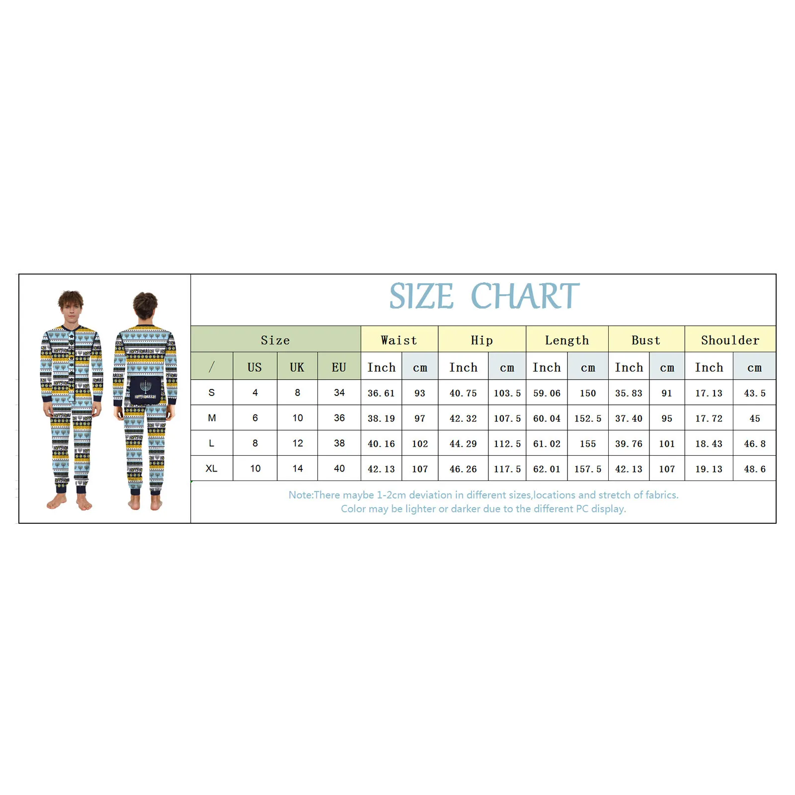 Buttoned Flap Adults Pajamas Men New Year Long Sleeve Onesies Xmas Romper Jumpsuit Men Sleepwear Pyjama Pijama Hombre Invierno