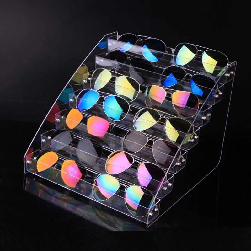 Fashion Transport Sunglasses Display Stand Eyeglasses Showing Rack Organizer Showcase Jewelry Glasses Holder Assemblable Various